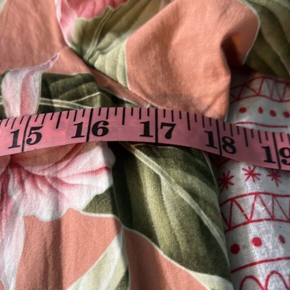 Floral Midi Dress in Peach and Green - Picture 7 of 9